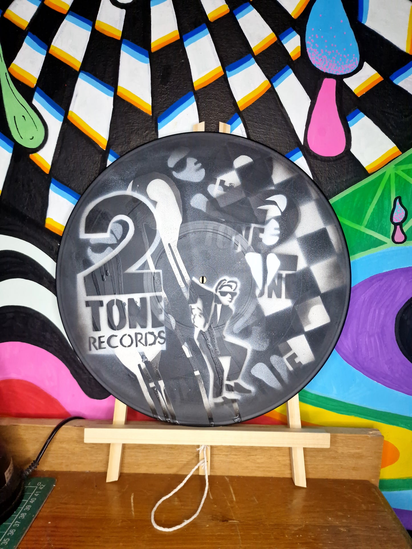 Original '2Tone Vinyl' Upcycled Art