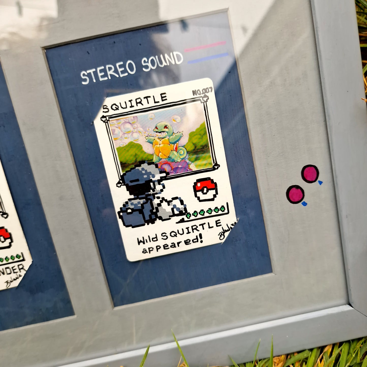 Pokemon Card #17, #18, #19 'Base starters' Framed