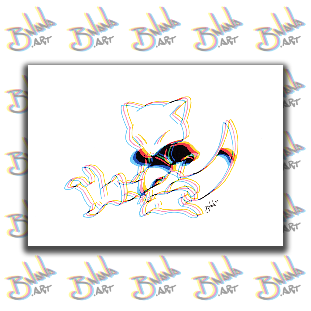 Unlimited Print 'Abra' Poke Glitch collection
