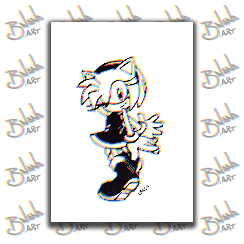 Unlimited Print 'Amy Rose' Glitch collection