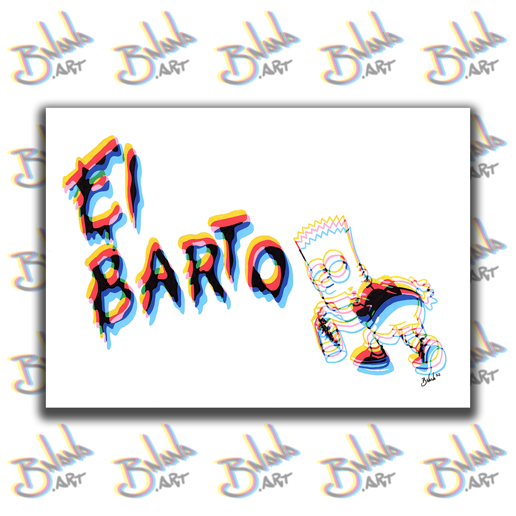 Unlimited Print 'El Barto' Glitch collection