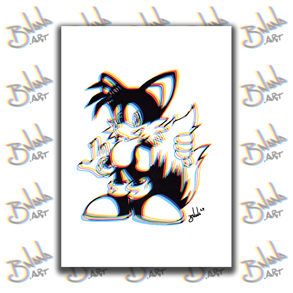 Unlimited Print 'Tails' Glitch collection