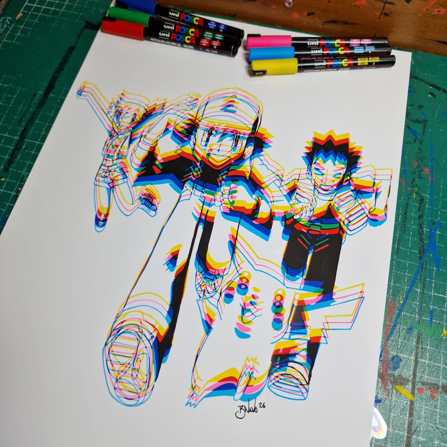 Limited Edition Hand Signed Print 'Pokemon' Glitch collection