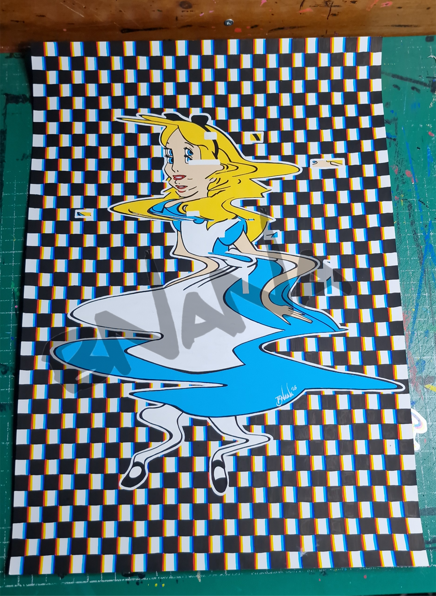 Limited Edition Hand Signed Print 'Alice Where Are You?' Illusion Collection