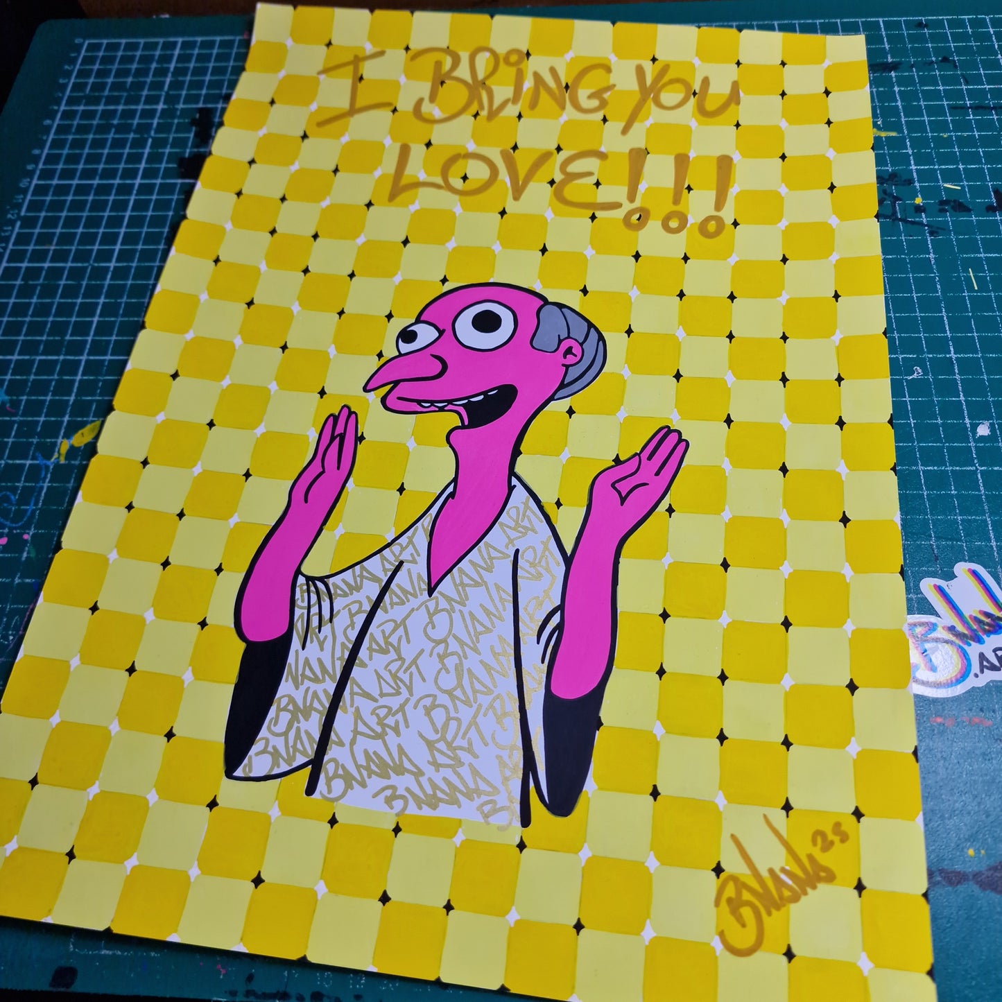 Limited Edition Hand Signed Print 'Trippy Mr Burns' collection
