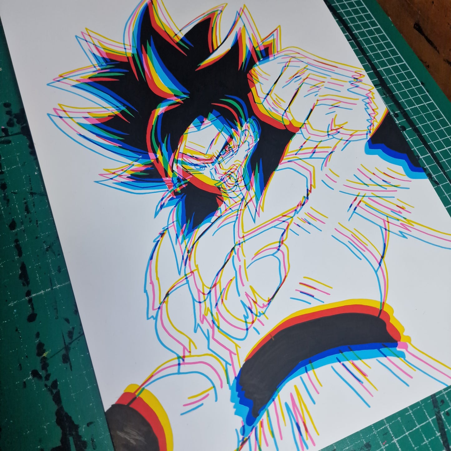 Limited Edition Hand Signed Print 'Goku' Glitch Art Collection