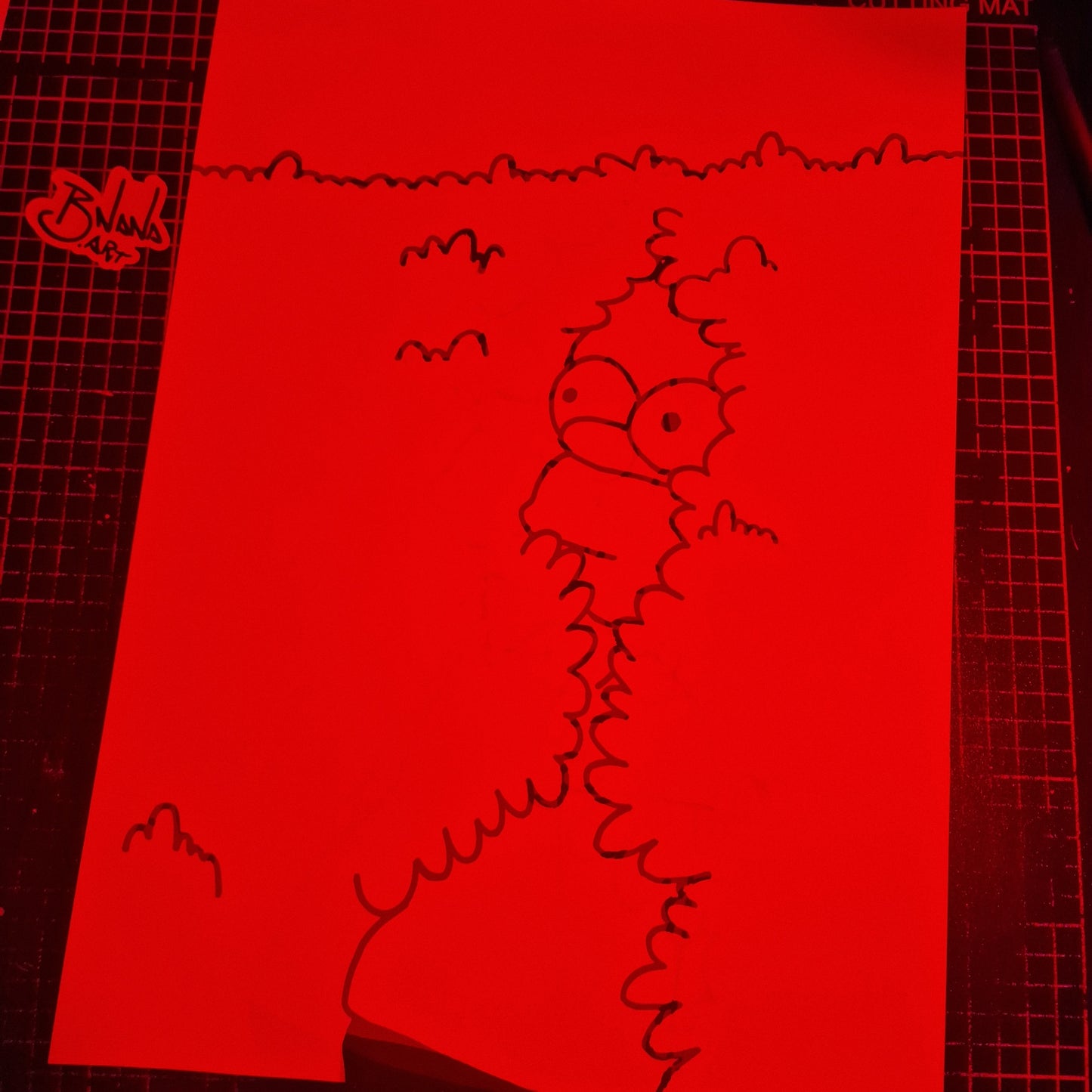 Limited Edtion Hand Signed Print 'Hedge Homer' Glitch collection