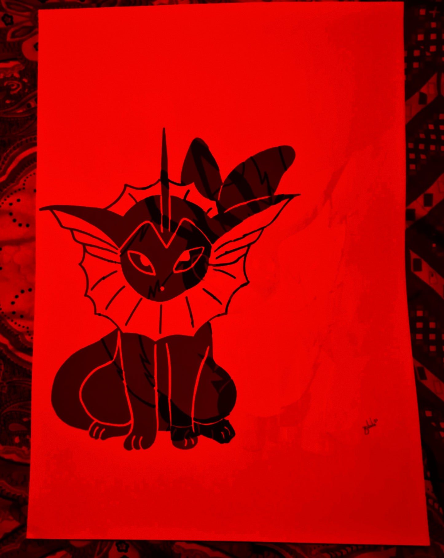 Limited Edition Hand Signed A3 Size Print 'Eeveelutions' Glitch collection