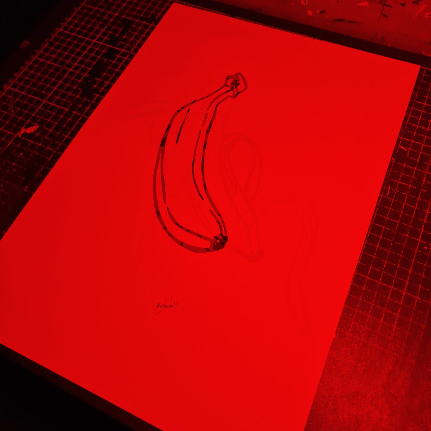 Limited Edition Hand Signed Print 'The Self Peeling Banana' Glitch collection