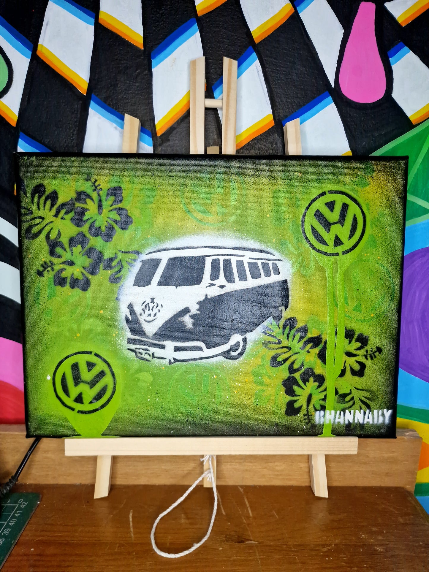 Original 'VW Splitty' Small Canvas