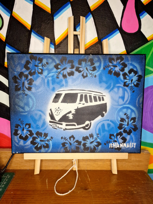 Original 'VW Splitty' Small Canvas