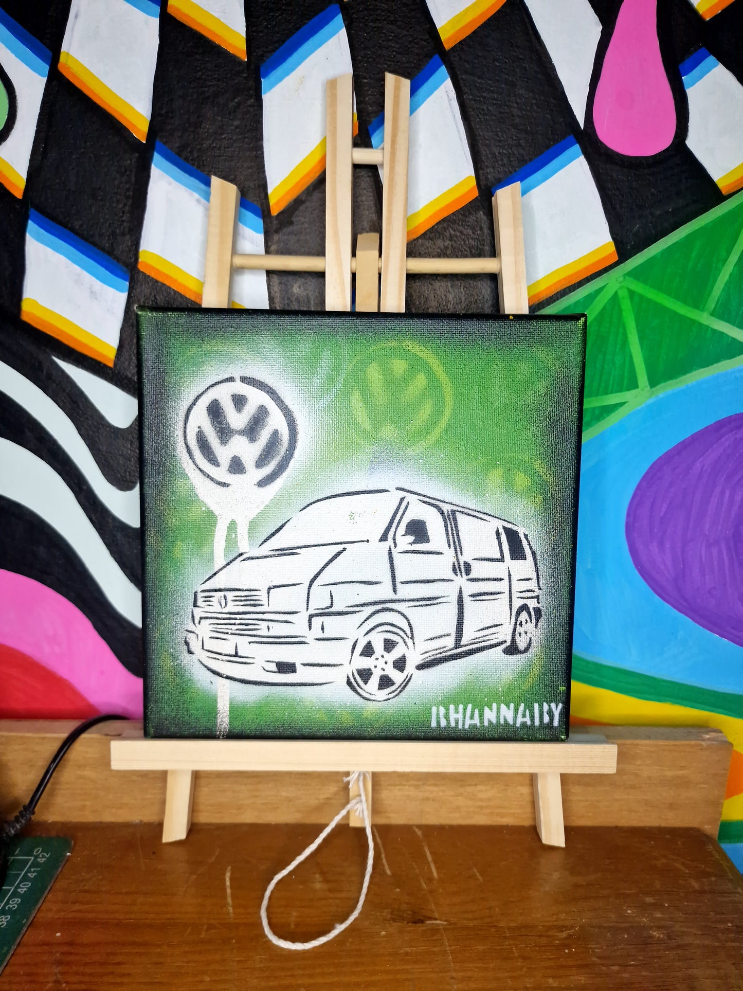 Original 'VW T4' Small Square Canvas