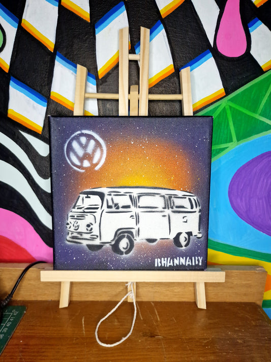 Original 'VW Bay' Small Square Canvas