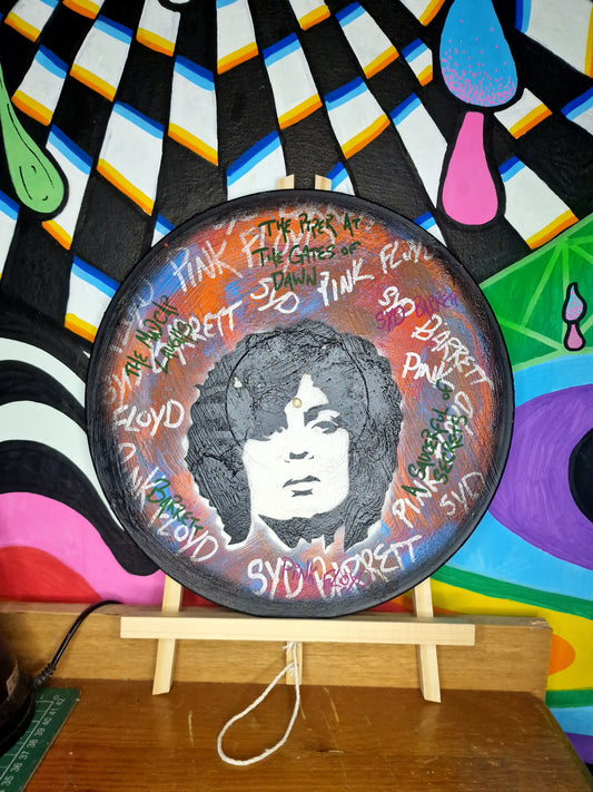 Original 'Syd Barrett Vinyl' Upcycled Art