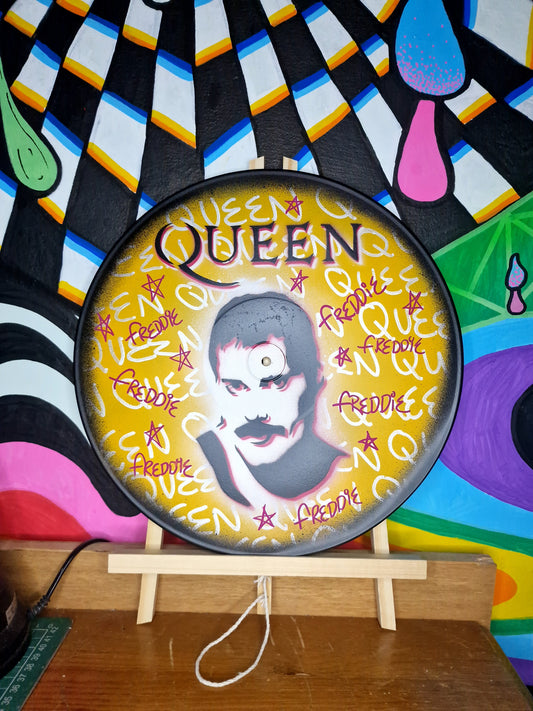 Original 'Queen Vinyl' Upcycled Art
