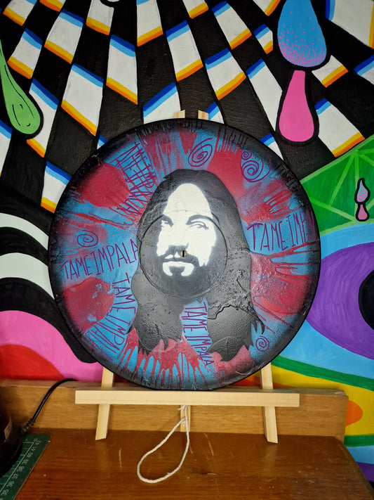 Original 'Tame Impala Vinyl' Upcycled Art