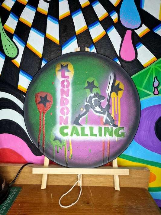 Original 'Clash Vinyl' Upcycled Art
