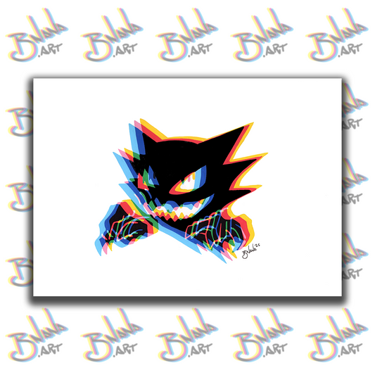 Unlimited Print 'Haunter' Poke Glitch collection