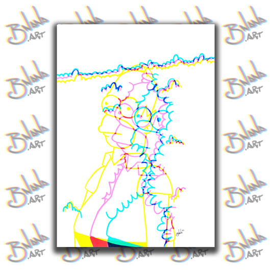 Unlimited Print 'Homer Hedge' Glitch collection