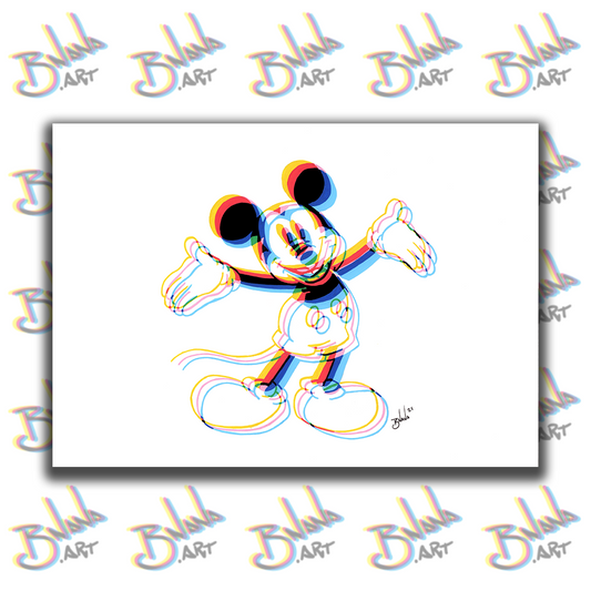 Unlimited Print 'Mickey #3' Glitch collection