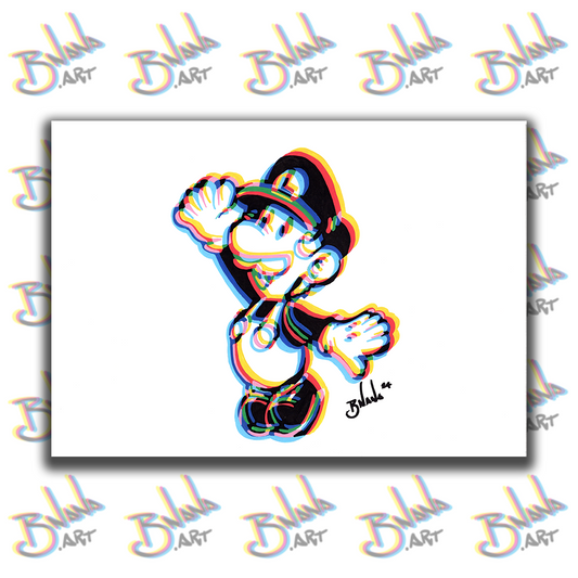 Unlimited Print 'Paper Luigi' Glitch collection