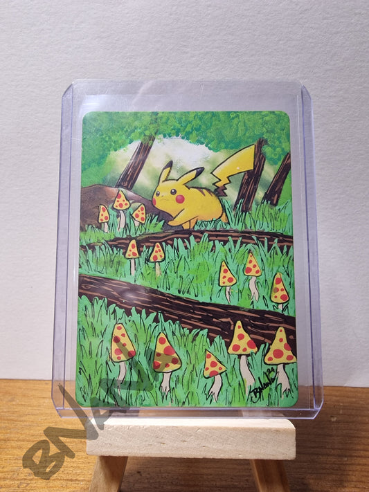 Pokemon Card #30 'Pikachu mushroom forest'