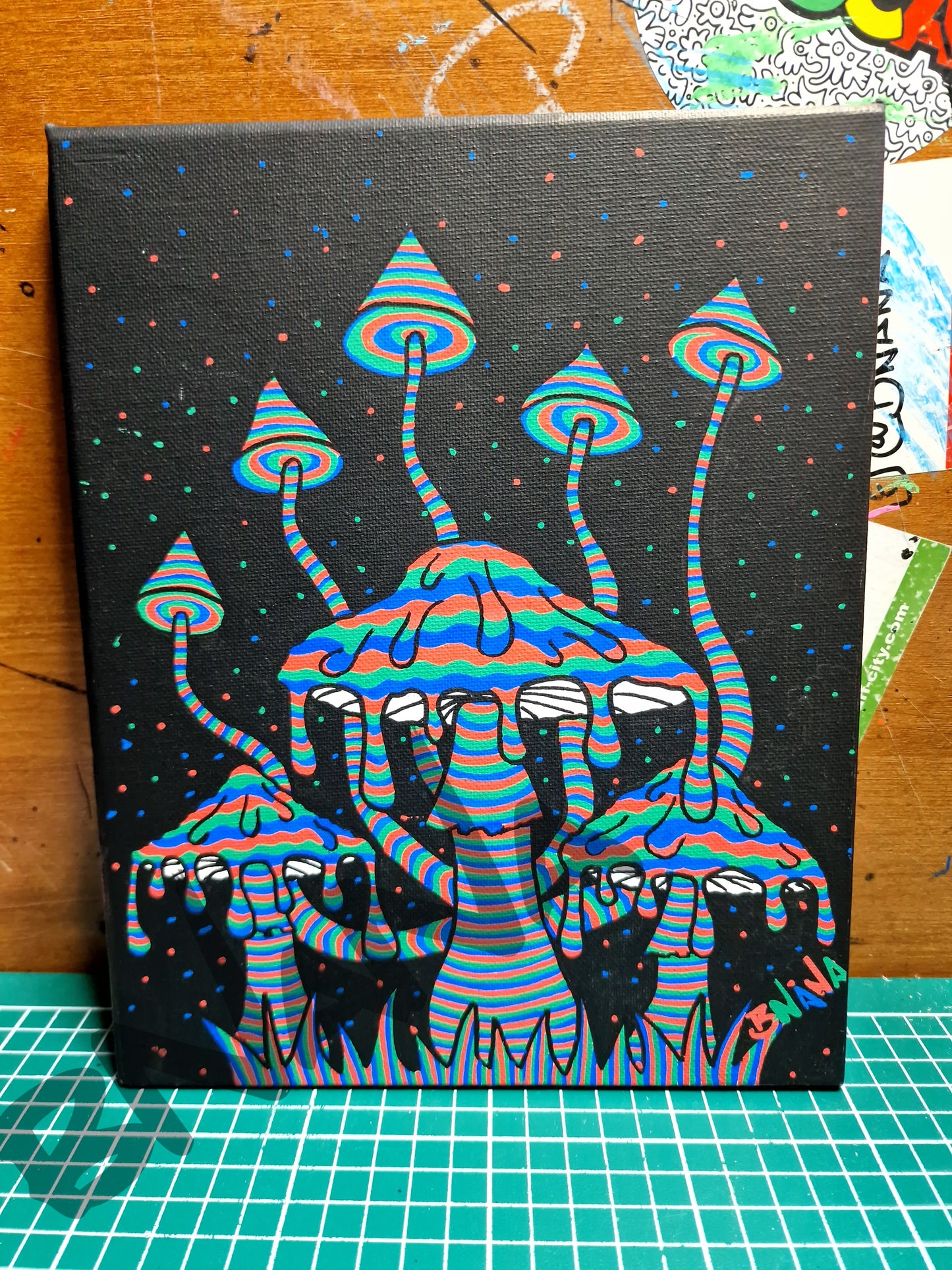 Original 'Trippy Shrooms' Canvas