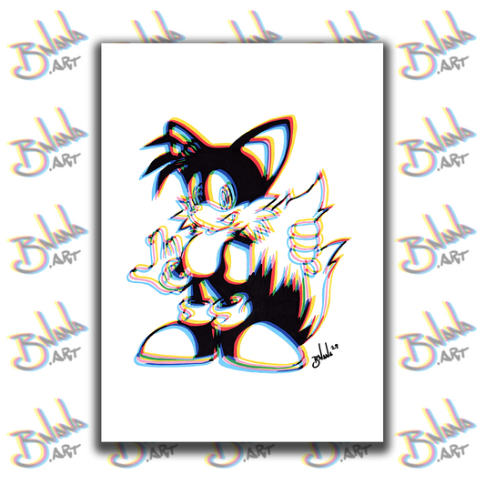 Unlimited Print 'Tails' Glitch collection