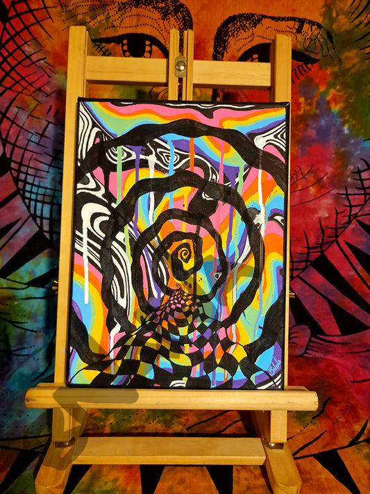 Original 'Melty Swirls' Canvas