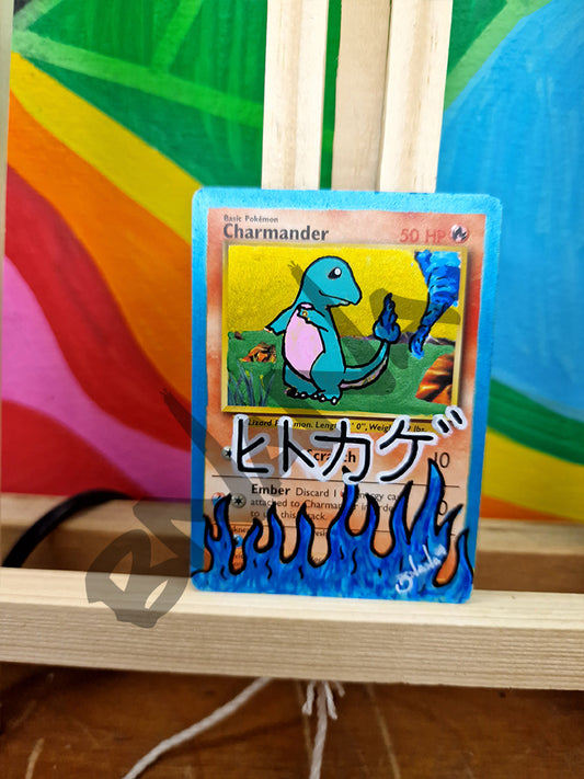 Pokemon Card #11 'Blue Flame Charmander' Metallic Holo