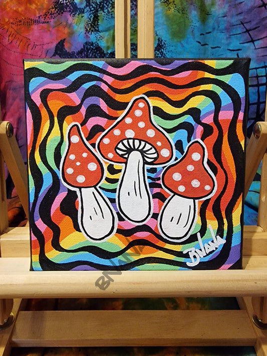 Original 'psychedelic Shrooms' Canvas