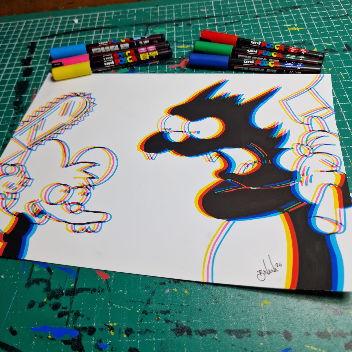 Limited Edition Hand Signed Print 'Glitchy & Scratch' Glitch collection