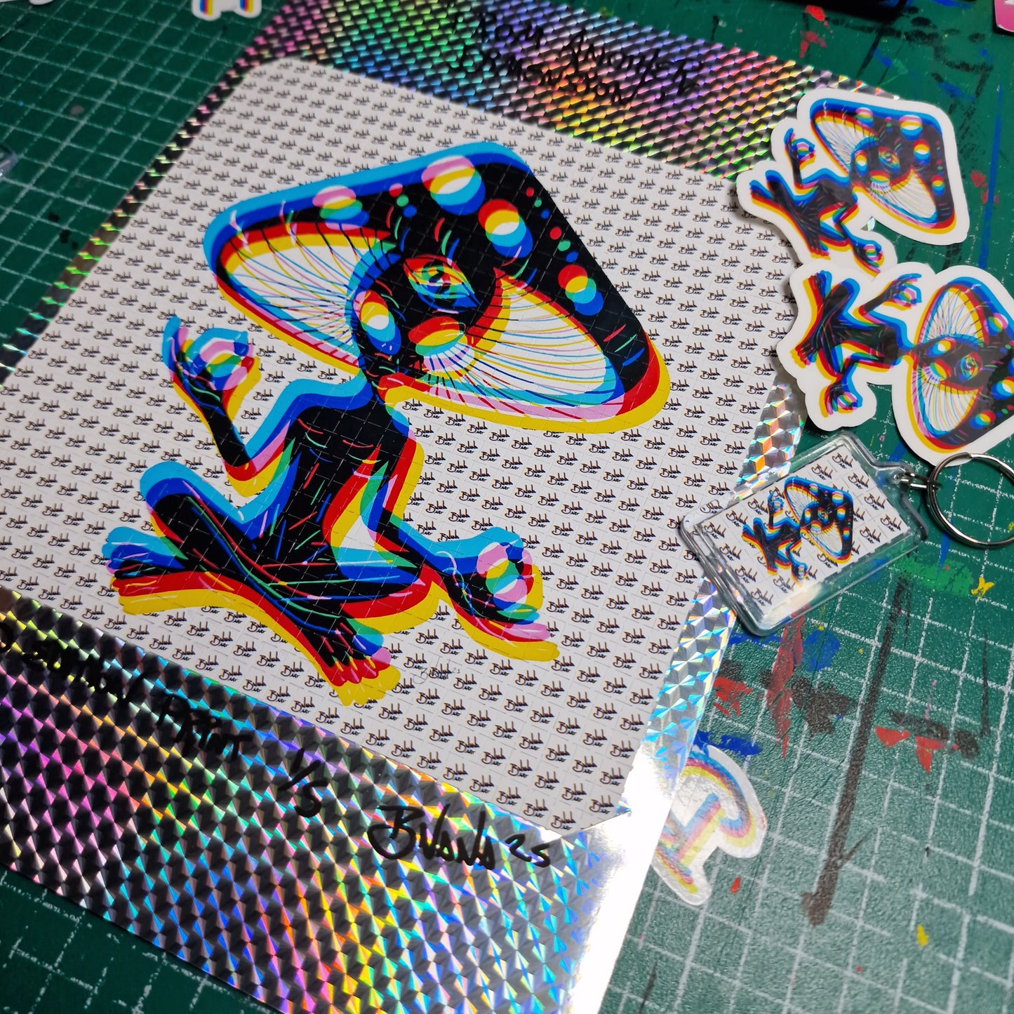 Limited Edition Hand Signed Print 'From Another Dimension' Blotter Art collection