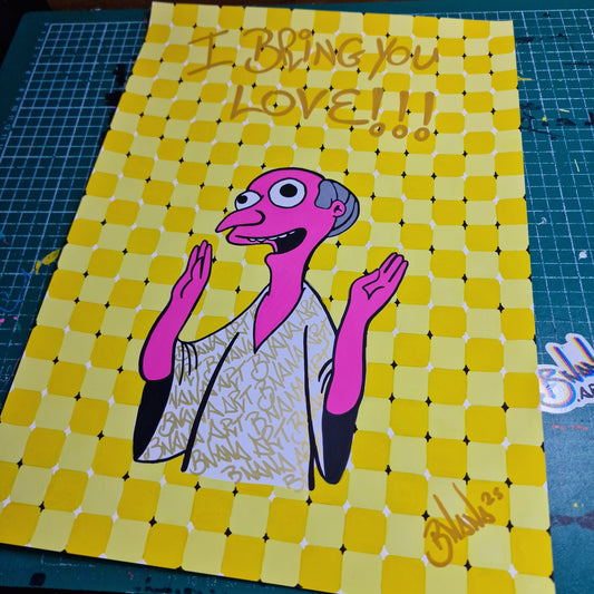 Limited Edition Hand Signed Print 'Trippy Mr Burns' collection