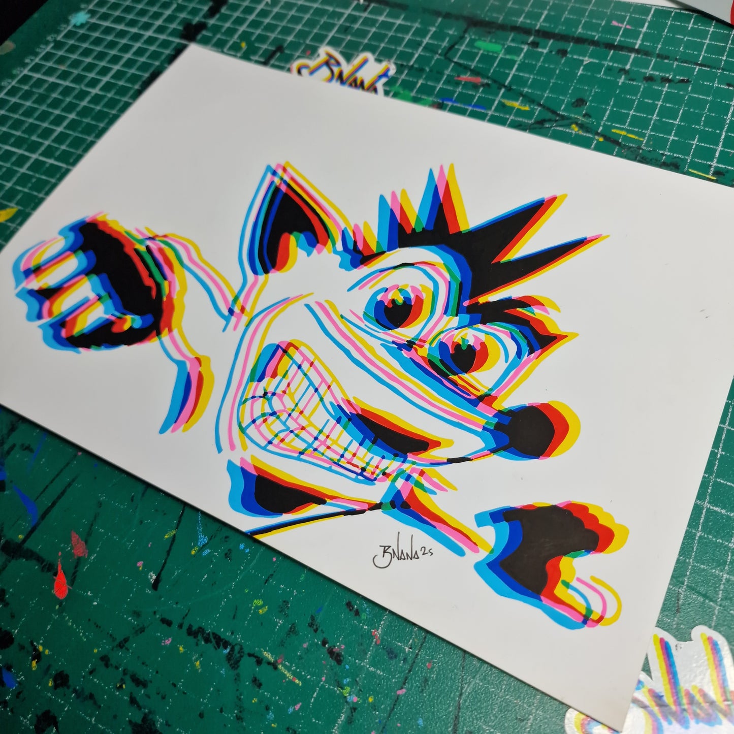 Limited Edition Hand Signed Print 'Crash' Glitch collection