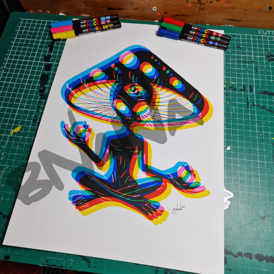 Limited Edition Hand Signed Print 'From Another Dimension' Glitch collection