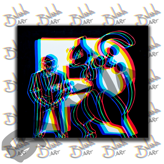 Unlimited Print 'Destined Glitchers' Poke Glitch Art Collection