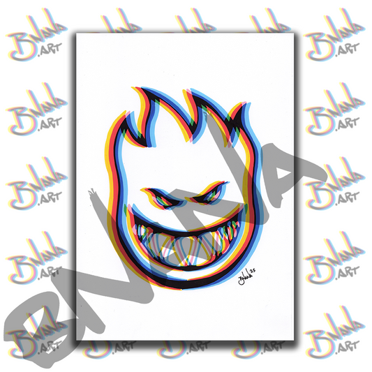 Limited Edition Hand Signed Print 'Spitfire' Glitch Art Collection