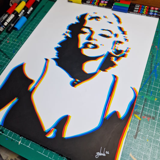 Limited Edition Hand Signed Print 'Marilyn' Glitch collection