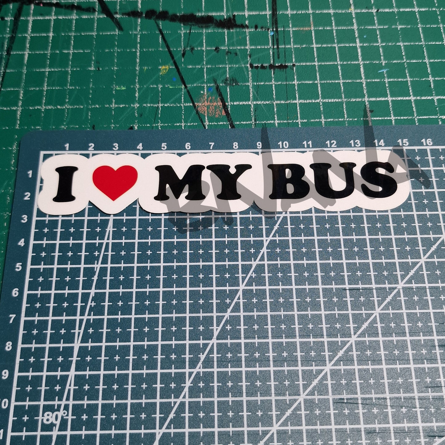I Love my Bus sticker