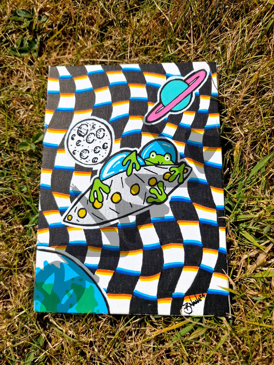 Mini A5 Canvas Space Froggy