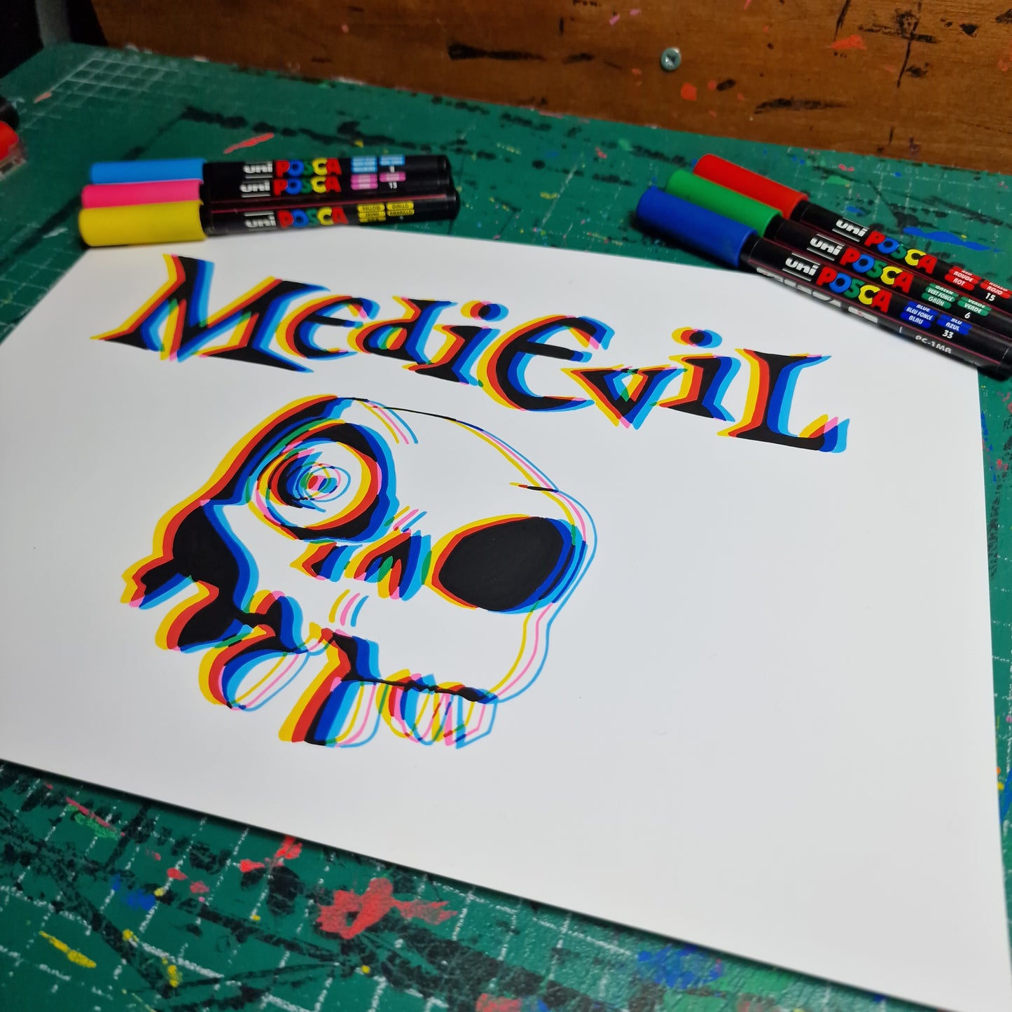 Limited Edition Hand Signed Print 'Medievil' Glitch collection