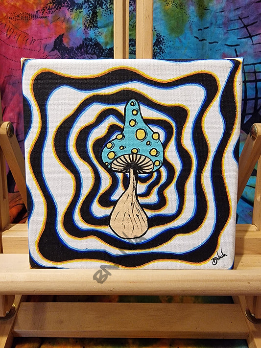 Original 'Teal Shroom' Canvas